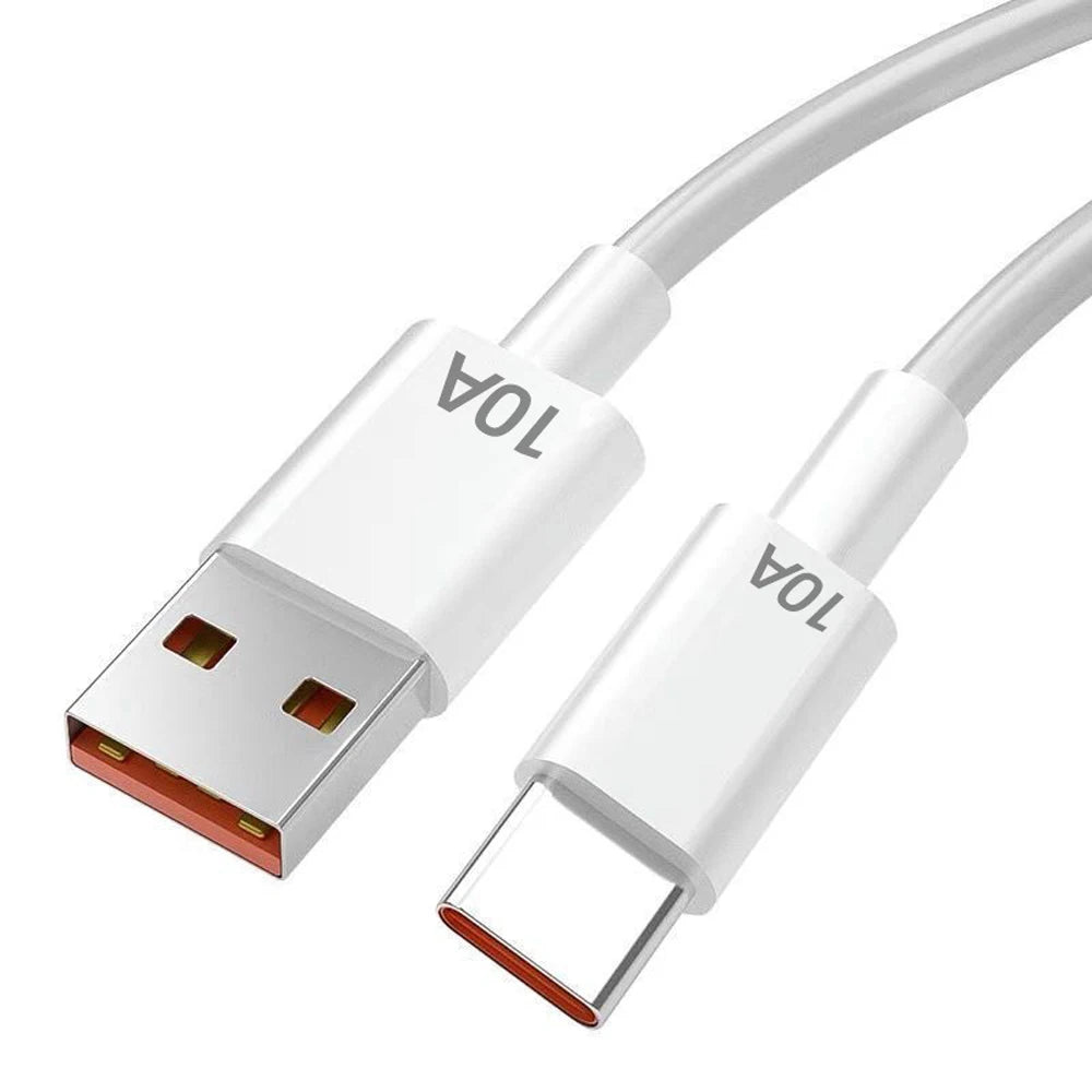 Câble USB Type C 120W 10A Fil de charge rapide Téléphone portable USB pour Huawei P30 Xiaomi Realme Samsung Poco x6 Câble de données USB C Cordon