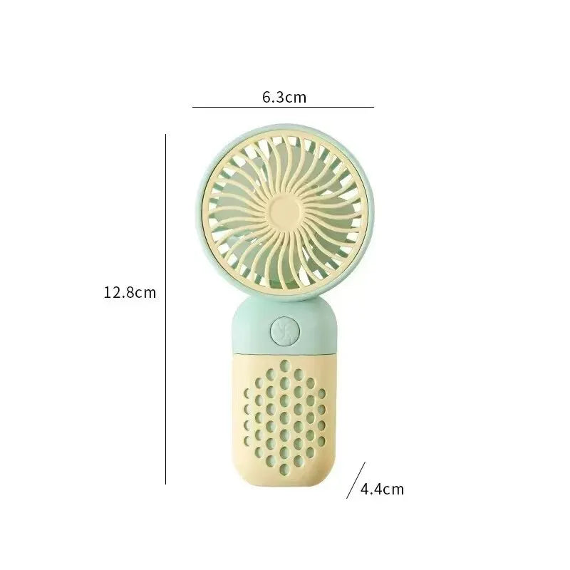 2025 Nouveau ventilateur de charge portable Dessin animé mignon petit étudiant charge petit ventilateur portable Mini ventilateur USB Mini poche