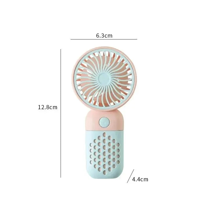 2025 Nouveau ventilateur de charge portable Dessin animé mignon petit étudiant charge petit ventilateur portable Mini ventilateur USB Mini poche