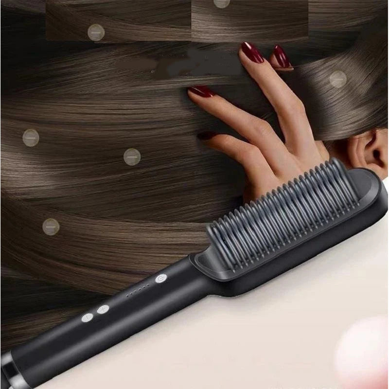 Brosse à lisser électrique Mode professionnelle Fer à lisser en céramique à chauffage rapide