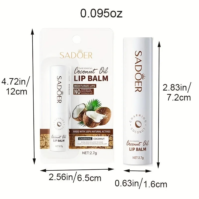 Baume à lèvres à la noix de coco - Nutrition et hydratation durantes pour hommes et femmes - Baume à lèvres Daily Care