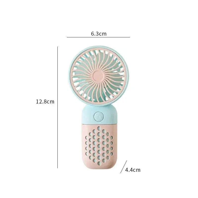2025 Nouveau ventilateur de charge portable Dessin animé mignon petit étudiant charge petit ventilateur portable Mini ventilateur USB Mini poche