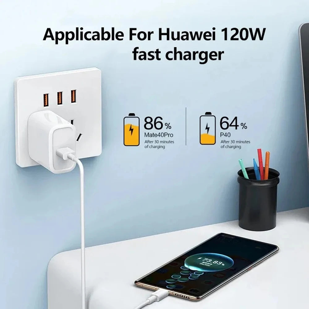 Câble USB Type C 120W 10A Fil de charge rapide Téléphone portable USB pour Huawei P30 Xiaomi Realme Samsung Poco x6 Câble de données USB C Cordon