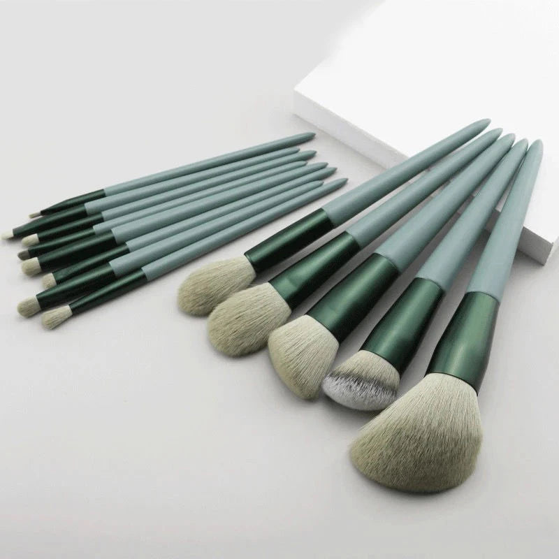 13 PCS Pinceaux de maquillage Ensemble Ombre à paupières Fond de teint Femmes Brosse cosmétique Ombre à paupières Blush Beauté Soft Maquillage Outils Sac