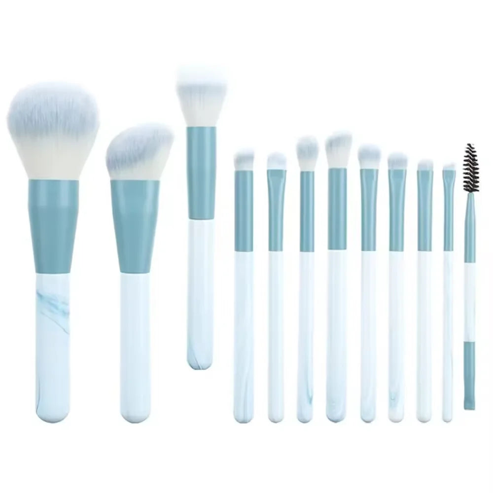 13 PCS Pinceaux de maquillage Ensemble Ombre à paupières Fond de teint Femmes Brosse cosmétique Ombre à paupières Blush Beauté Soft Maquillage Outils Sac